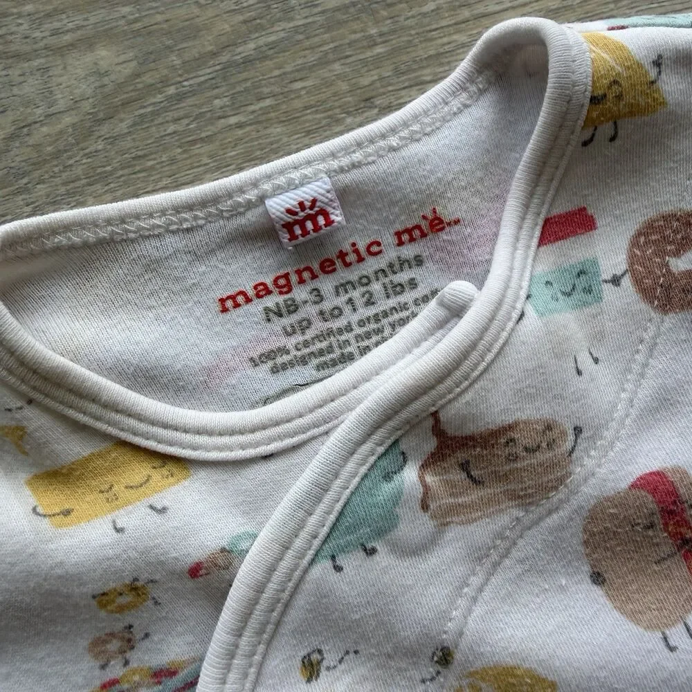 Magnetic Me “Better Together” Food Print Newborn - 3 Months Sleeper Gown Unisex